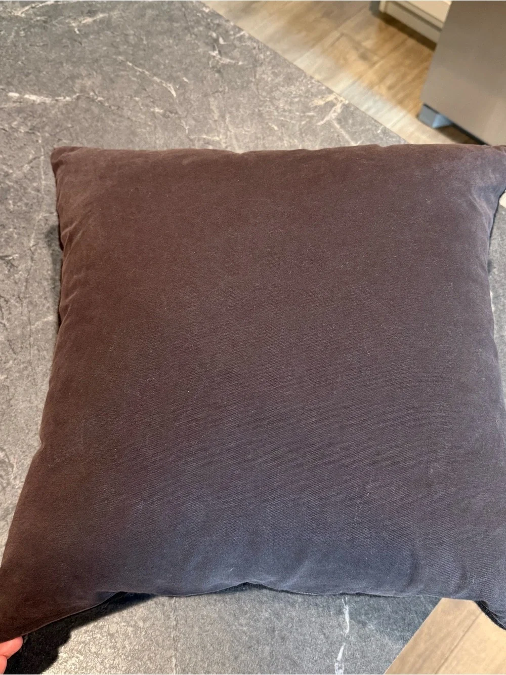 Crate & Barrel Wari throw pillow wool alpaca blend brown retro red natural 20x20